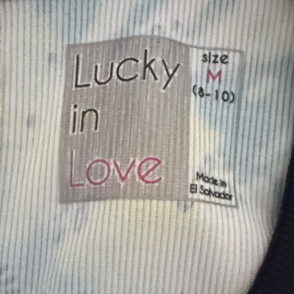 Lucky in Love Blue and Yellow Patterned Tank Top - Picture 3 of 3